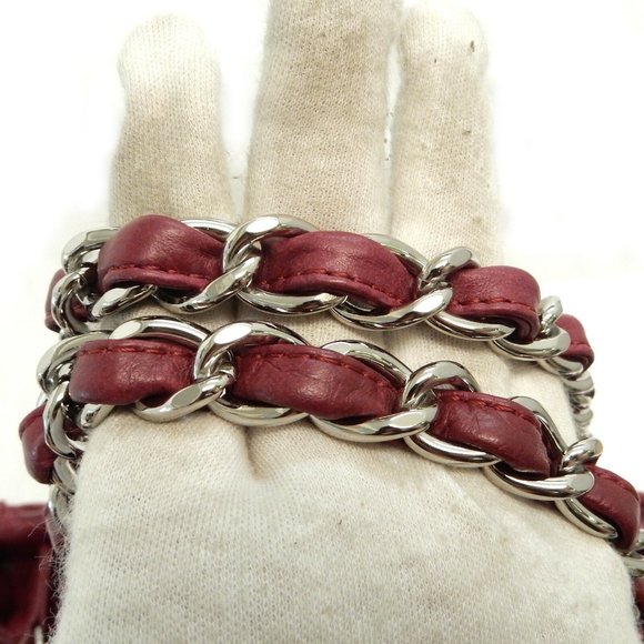 Chanel Red Stitch Leather Bag - Picture 10 of 13